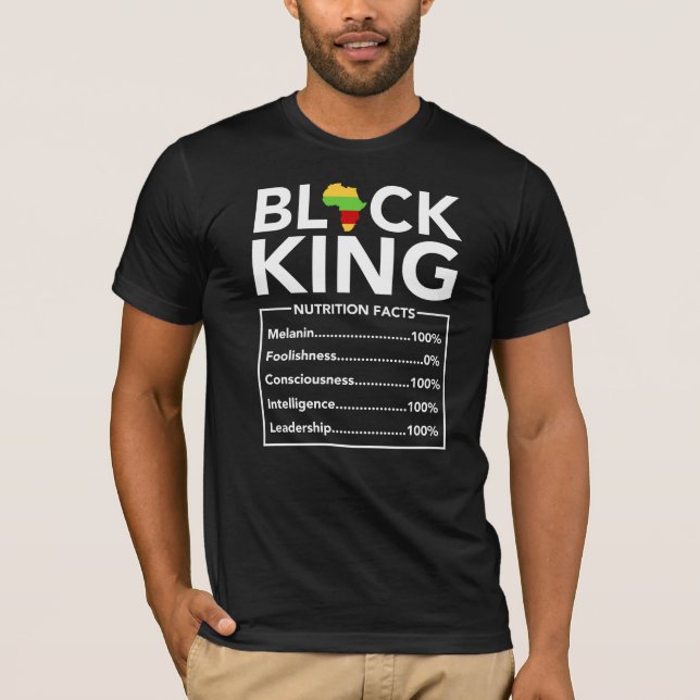 Camiseta Nutrição do Rei Negro fortalece Rei Negro (Frente)
