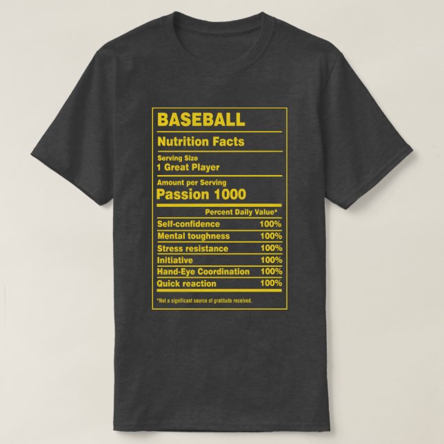 Camiseta Nutrição Fala Baseball (Frente do Design)