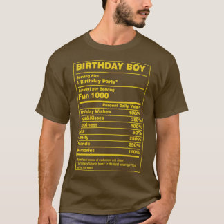 Camiseta Nutrição Fala Garoto de Aniversário