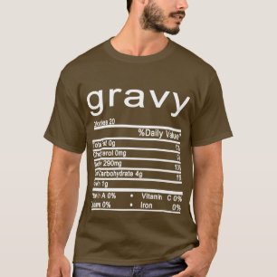 Camiseta Nutrição por Molho Fatos de Ação de Graças e
