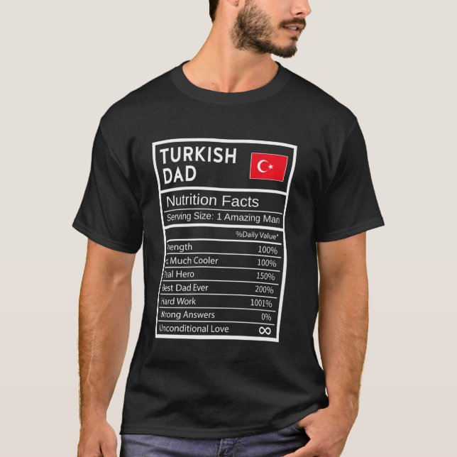 Camiseta Nutrição Turca De Pais Fala Orgulho Nacional De Da (Frente)