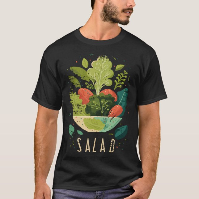 Camiseta Nutritionist Salad for Dietician and Vegan  2 (Frente)