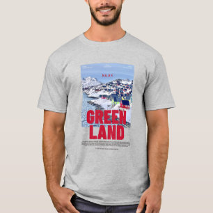 Camiseta Nuuk Groenlândia Colorful Houses Poster