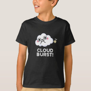 Camiseta Nuvem Burst Engraçado Nuvem Fart Pun Dark BG
