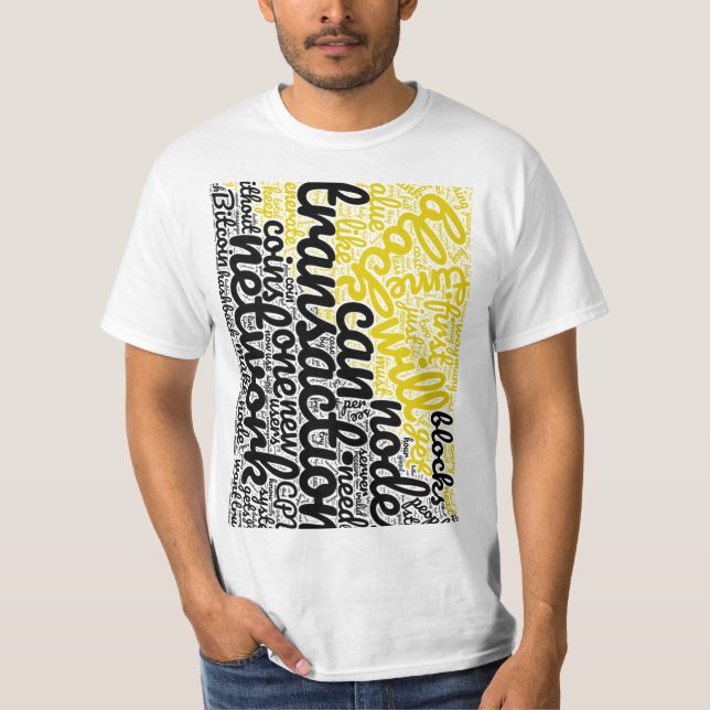 Camiseta Nuvem das citações - Cursive (Frente)