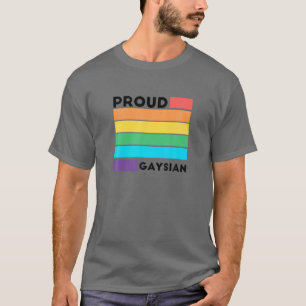 Camiseta Nuvem de Cores do Arco-Íris LGBT Gaysian, Bonito o