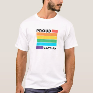 Camiseta Nuvem de Cores do Arco-Íris LGBT Gaysian, Bonito o