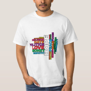Camiseta Nuvem de Palavra de Humanidade