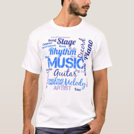Camiseta Nuvem de Palavras Amante de Música Músico