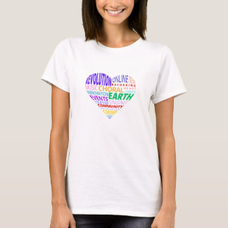 Camiseta Nuvem de Palavras Corais da Terra