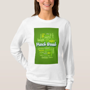 Camiseta Nuvem de Palavras da Pausa de Março Tipografia Fér
