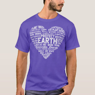 Camiseta Nuvem de Palavras da Terra do Coração