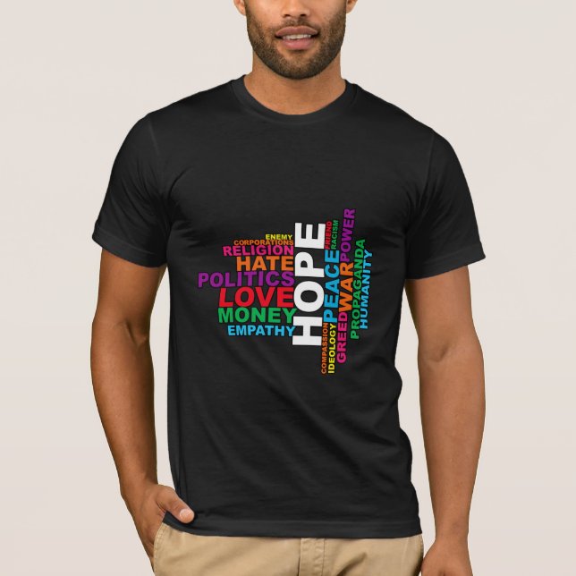 Camiseta Nuvem de Palavras de Humanidade (Frente)