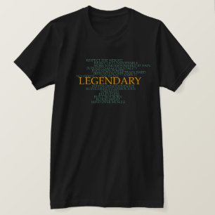 Camiseta Nuvem de Palavras de Motivação para Academia Lendá