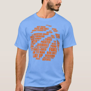 Camiseta Nuvem de Palavras Motivacionais de Termos de Basqu
