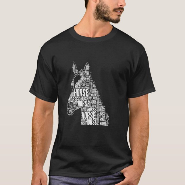 Camiseta Nuvem de Tags Cavalo (Frente)