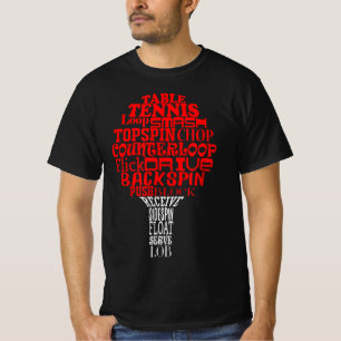Camiseta nuvem de tênis de mesa de de de