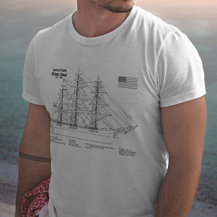 Camiseta Nuvem de Voo de Entrega do Clipper - Esquema de En