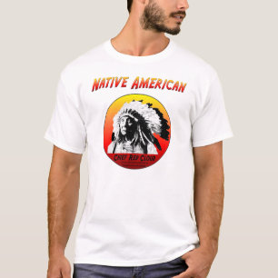 Camiseta Nuvem do vermelho do nativo americano w/Chief