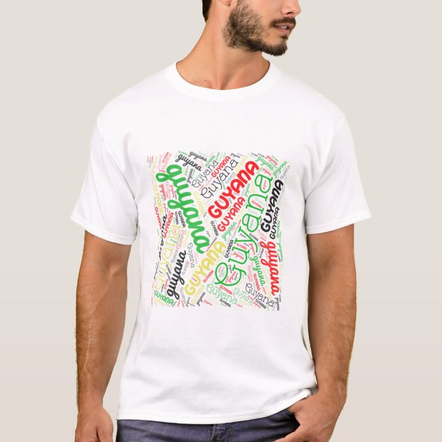 Camiseta Nuvem do Word da Guiana (Frente)