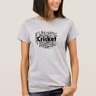 Camiseta Nuvem do Word do Cricket