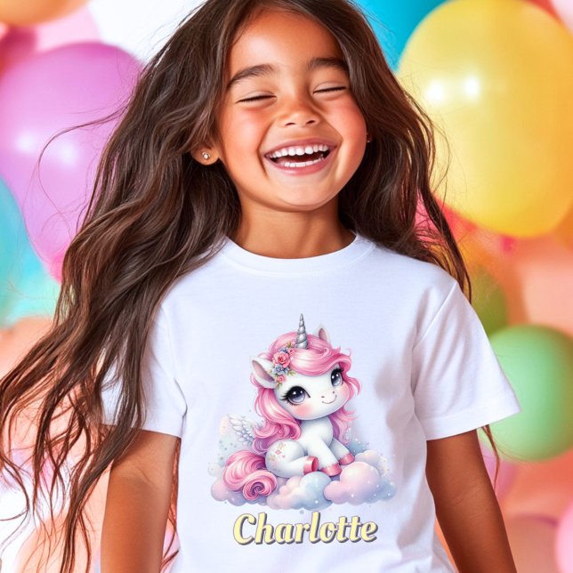 Camiseta Nuvem mágica de Pastel unicorn (Criador carregado)