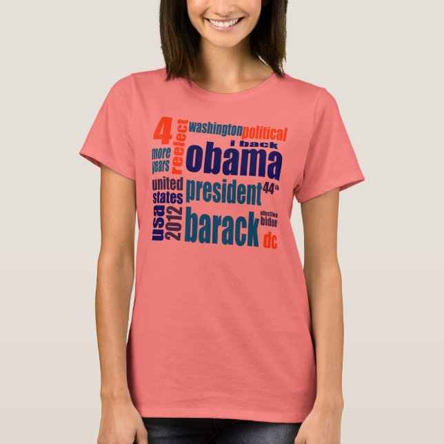 CAMISETA NUVEM OBAMA 2012 (Frente)