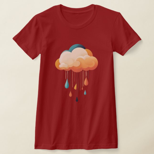 Camiseta Nuvem Rainha Cheia com Gotas Rainhas (Postura )