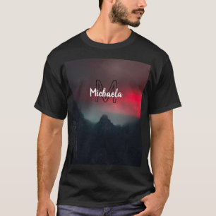 Camiseta Nuvens a arder, nevoeiro e monograma das montanhas