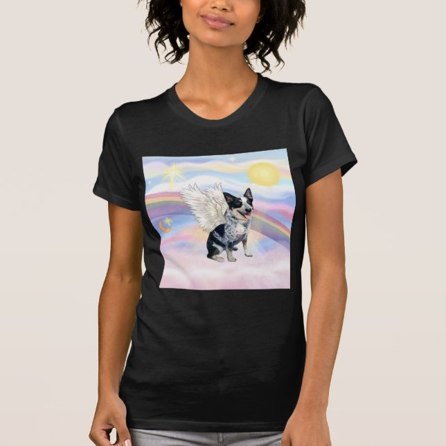 Camiseta Nuvens - Anjo Australian Cattle Dog - Quadrado (Frente)