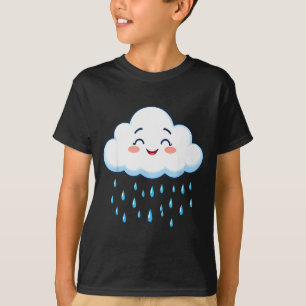 Camiseta Nuvens Brancas Fantasia de Gota de Chuva Natal Hal