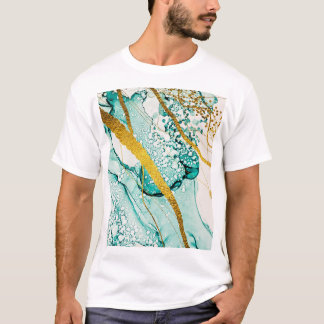 Camiseta Nuvens de abstrato Art: Tinta Translúcida
