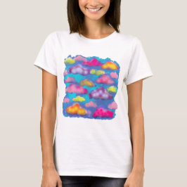 Camiseta Nuvens de Algodão Doce Gráfico