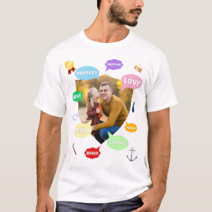 Camiseta Nuvens de Palavras de Dia dos Pais Melhor Pai