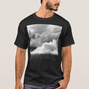 Camiseta Nuvens Maciças, Brancas E Pretas, Respiratórias So