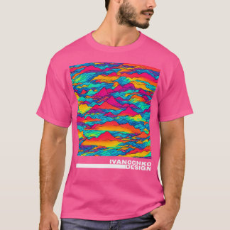 Camiseta Nuvens Na Abstração Das Montanhas Ativas