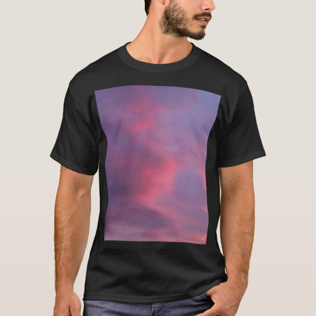 Camiseta Nuvens Rosa Azul (Frente)