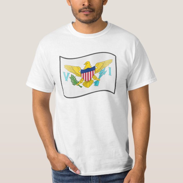 Camiseta Nuvola nós Virgin Islands, os Estados Unidos (Frente)