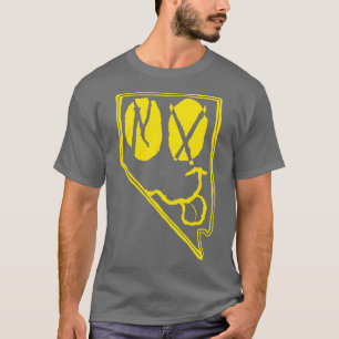 Camiseta NV Eyes Nevada Grunge Smiling Face Black backgroun