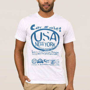 Camiseta nY dos EUA das vendas do carro por bros de rogers