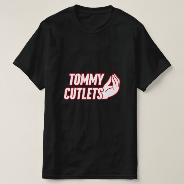Camiseta NY Italiano Gesto de Mão Tommy Cutlets Futebol Qua (Frente do Design)