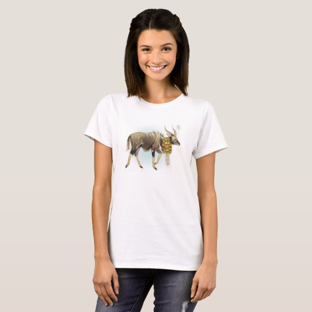 Camiseta Nyala mal-humorado com um lenço sobre! (Frente Completa)