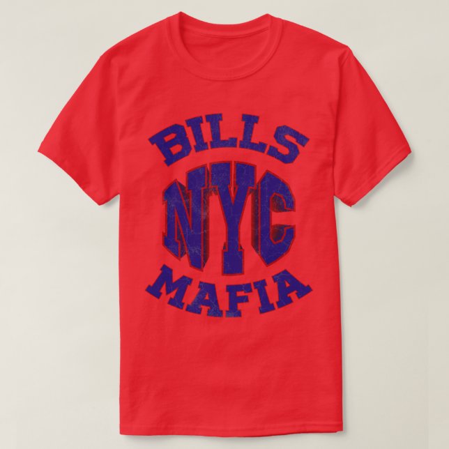 Camiseta NYC Bills Mafia Vintage Texto (Frente do Design)