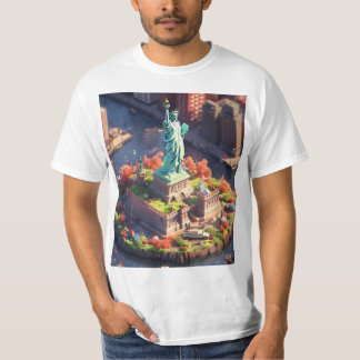 Camiseta Nyc Manhattan da Estátua da Liberdade Ani
