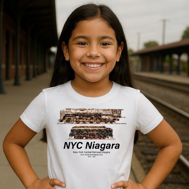 Camiseta NYC Niagara – American Train Steam Locomotive (NYC Niagara – American Train Steam Locomotive. Girl Basic T-Shirt)