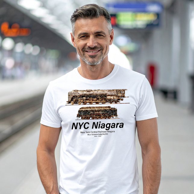 Camiseta NYC Niagara – American Train Steam Locomotive (NYC Niagara – American Train Steam Locomotive. Mens Basic T-Shirt)