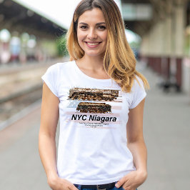 Camiseta NYC Niagara Steam Locomotive Profile American flag