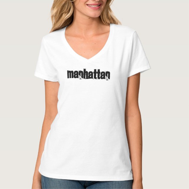 Camiseta Nyc Nova Iorque Elegante Manhattan Modelo White (Frente)
