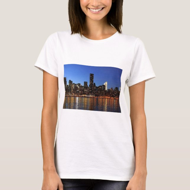 Camiseta NYC Nova Iorque Manhattan Night (Frente)