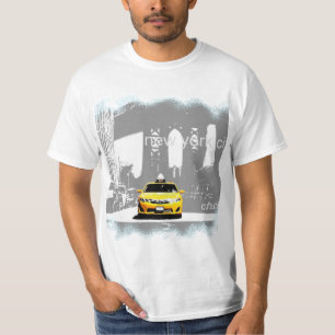 Camiseta Nyc Nova Iorque Mens Valor Moderno Melhor Branco